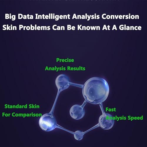 STMKB Skin Diagnosis System, 50X Skin Analyzer Machine with APP Control, 3 Color Light Collection and 7 Item Detection, 3D Skin Presentation, for Home Clinic Beauty Salon