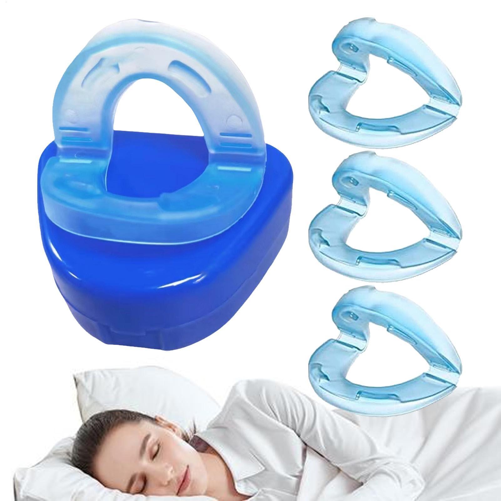FreshCart Basics Honex Anti Snoring Mouthpiece, 4pc Relieve Snoring Mouthpiece, Sleep Apneas Mouth Guard, Reusable Quiet Anti Snore Device, Anti Snore Solution for Quieter Sleep