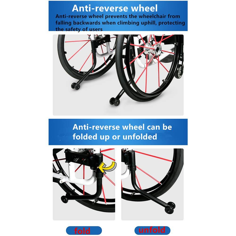 FreshCart Basics Lightweight Wheelchairs,Sport Wheelchairs Manual Self Propelled Wheelchair, Aluminium Folding Transport Chair Comfortable Portable Sport Wheelchair for Disabled Users