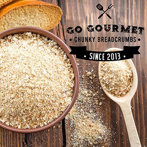 Go Gourmet Go Gourmet Chunky Breadcrumbs - All-Purpose Bread Crumbs for Fried Chicken Coating, Stuffing Mix or Crunchy Gratin Topping - Adds a Delicious Crunch to Your Meals - 1kg Bulk Bag