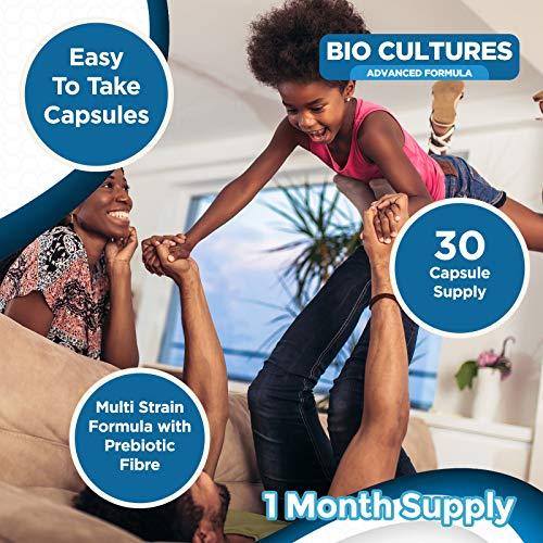 Natures Zest 60 Billion CFU Bio Cultures Probiotics with Prebiotics 30 Capsules Multi Strain Advanced Formula for Men and Women by Natures Zest