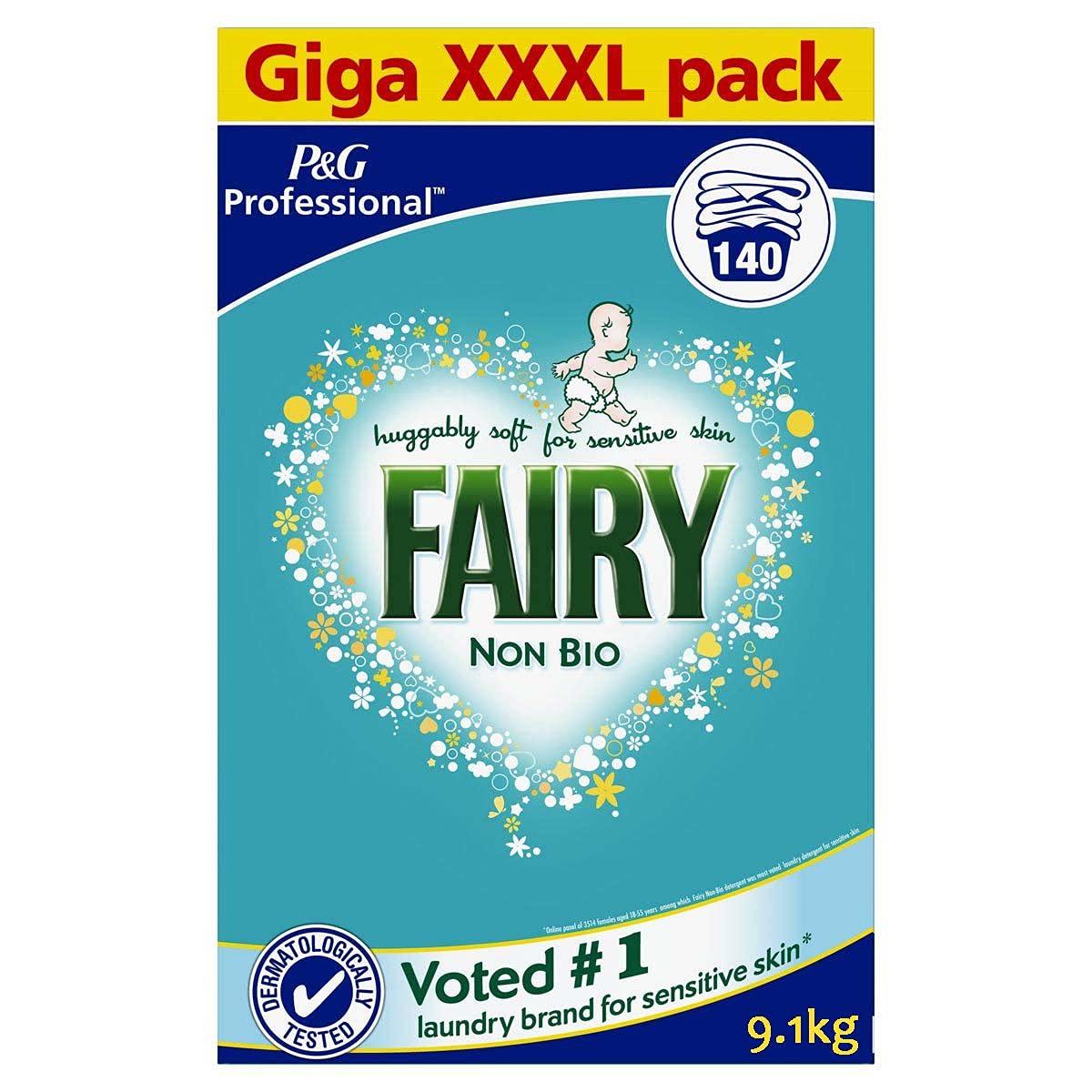 Fairy Fairy Non-Bio Washing Powder, 130 Wash Laundry Detergent Family Pack Bulk Buy