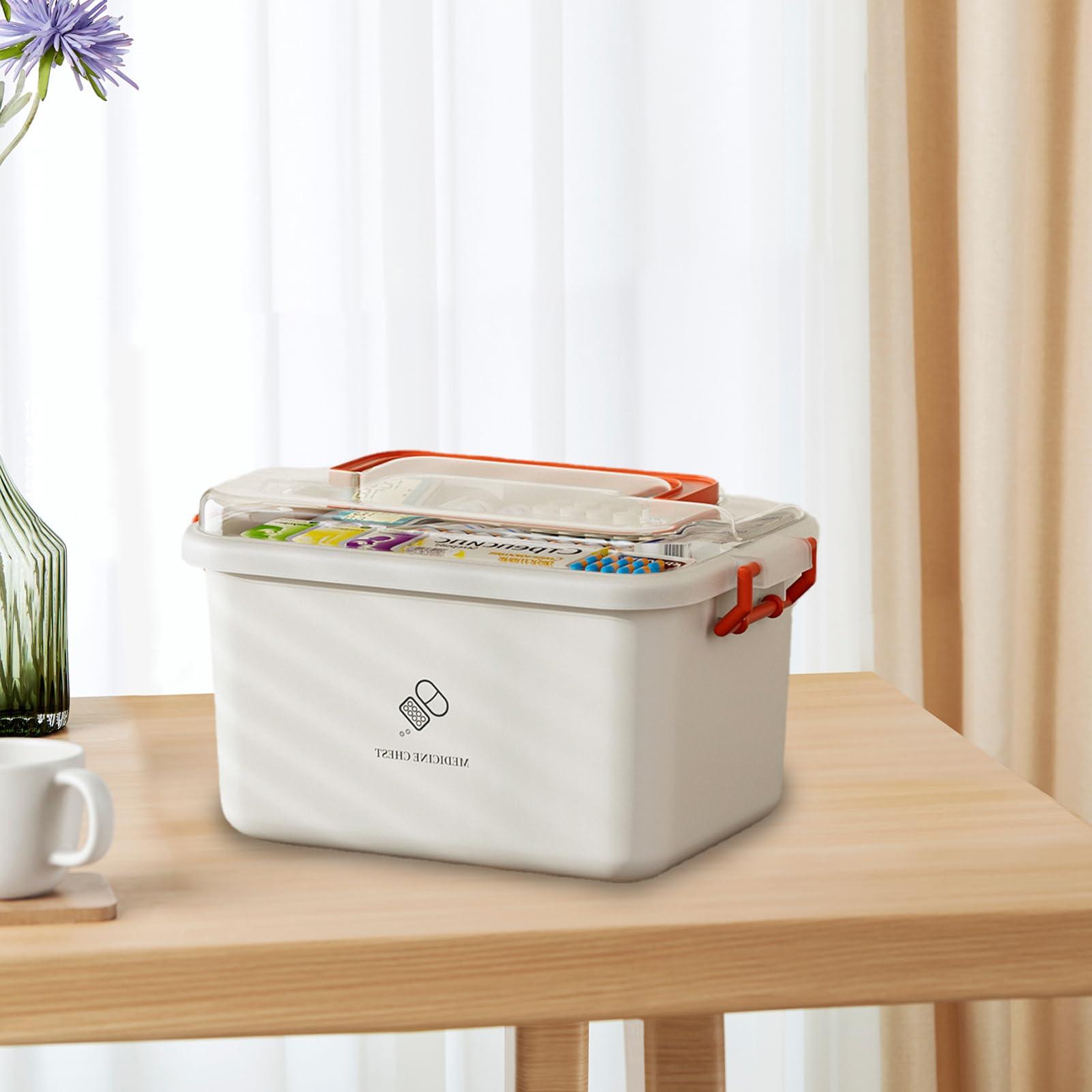 Wisylizv Wisylizv Medicine Storage Box - Large Capacity Multi Layer Medicine Box | Transparent Double-Layer Cases for Medicine | Portable Large Medicine Box