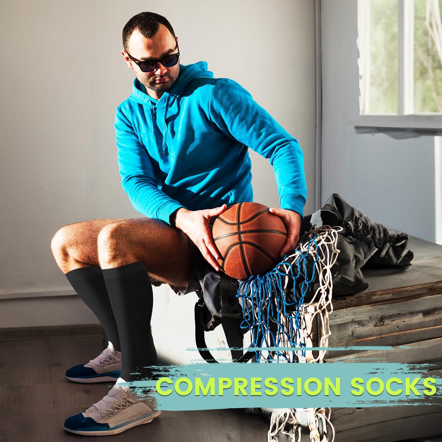 Iseasoo Iseasoo Copper Compression Socks For Men & Women Circulation-Best For Running Hiking Cycling 15-20 mmHg