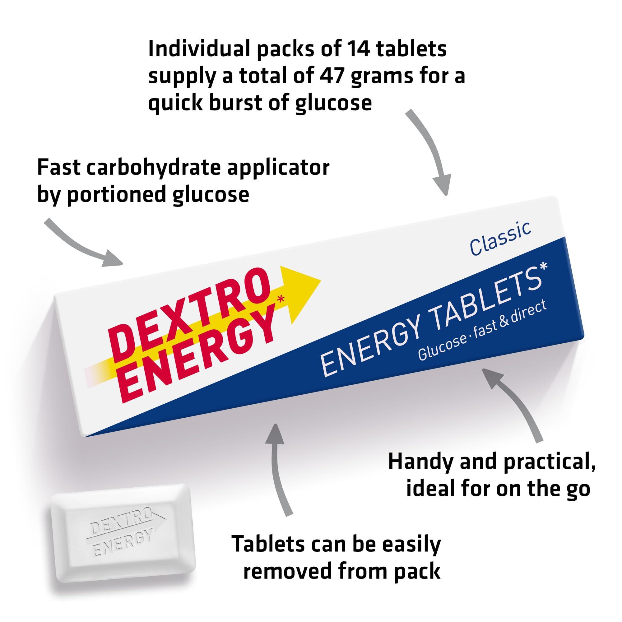 Dextro Energy Dextro Energy Classic Tablets, 47 g, Pack of 24, Energy Tablets, for a Quick Burst of Glucose