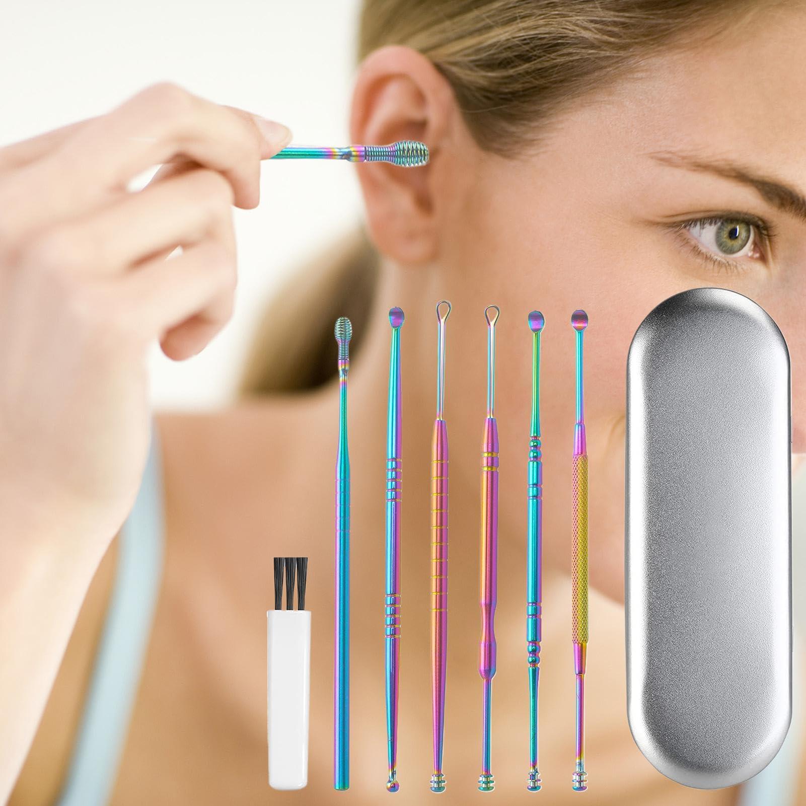 FreshCart Basics Ear Wax Removal Kit, set Ear Cleaning Kit - Ear Cleansing Tool Set, Ear Curette Ear Wax Remover Tool With Cleaning Brush And Storage Box