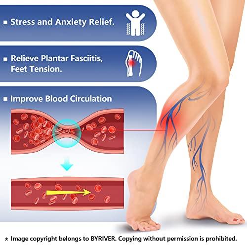 BYRIVER BYRIVER Reflexology Slippers Foot Massager, Acupressure Foot Roller for Plantar Fasciitis, Improve Feet Blood Circulation, Healthcare Relaxation Gifts for Mum dad(05S)