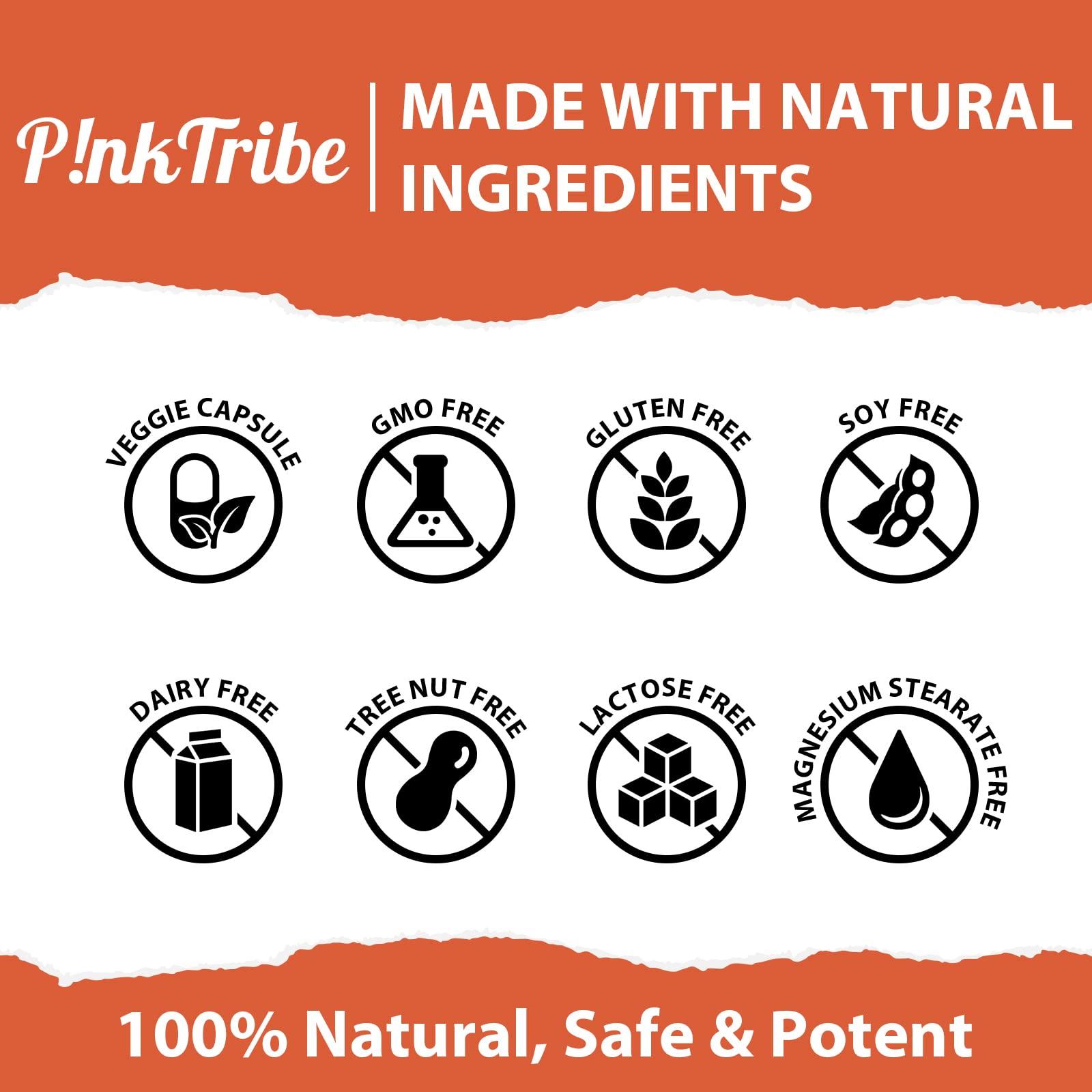 P!nkTribe Active Hexose Correlated Compound 500mg - Supports Immune Health, Liver Function & T-Cell/Natural Killer Cell Activity - 60 Veggie Capsules (Pack of 1)