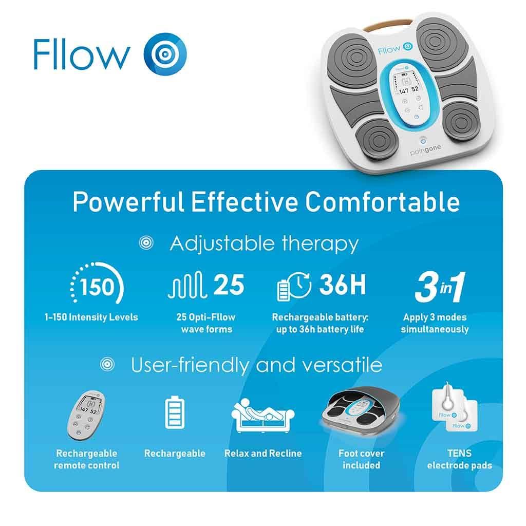 Fllow for healthy legs and feet Paingone Fllow Blood Circulation Boosting Device | 150 Intensity Levels | Healthy Legs Device | Foot Circulation Boosting Machine