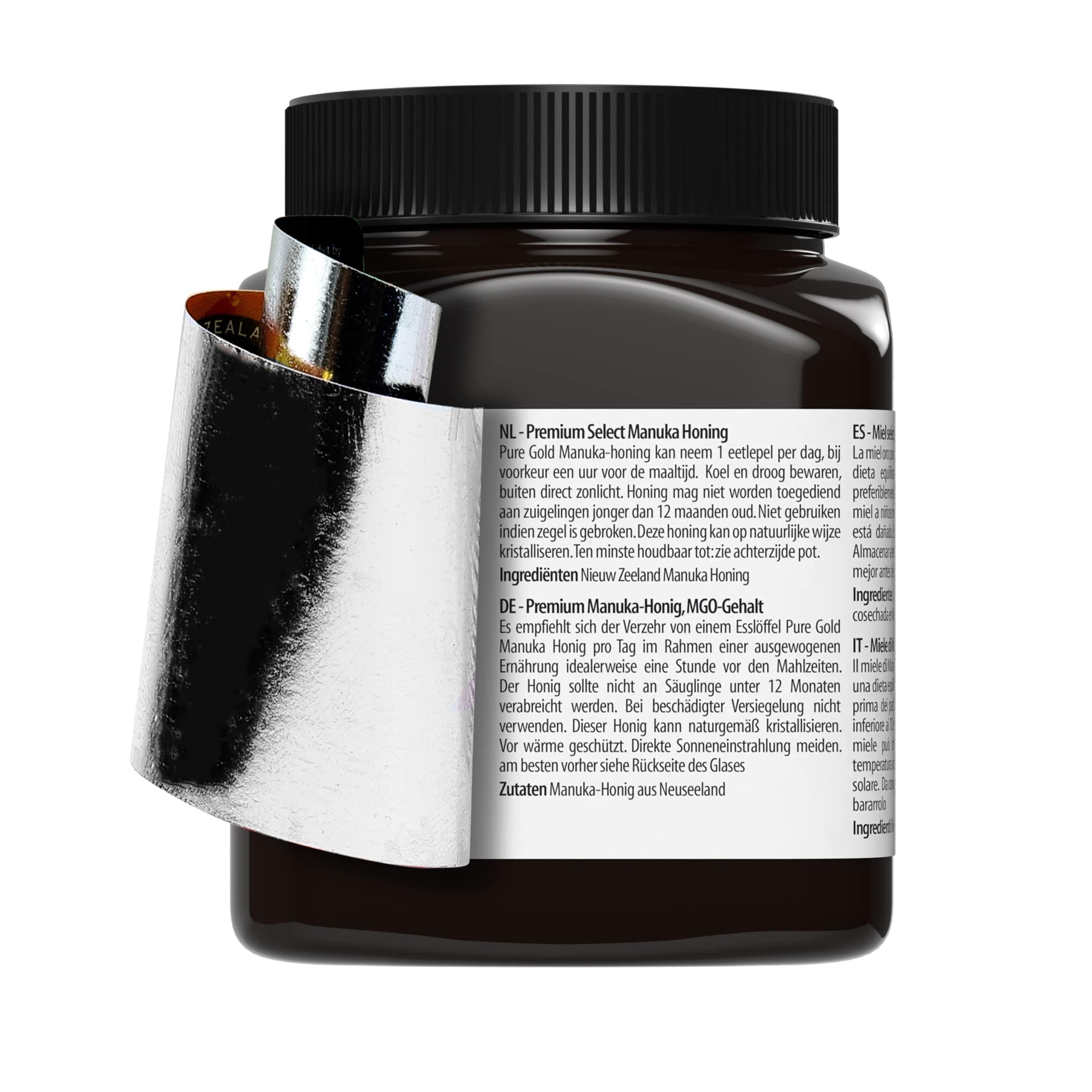 PURE GOLD Manuka Honey 300+ MGO Certified Pure Gold Premium Manuka Honey 250g