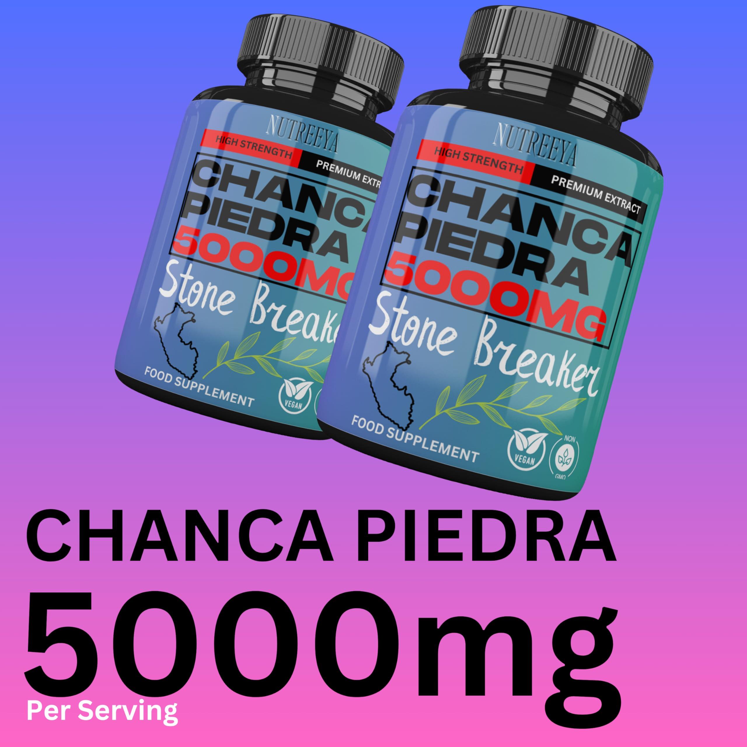Nutreeya Chanca Piedra 5000mg Stone Breaker 90 Vegan Tablets High Strength Chanca Piedra Supplement UK Made