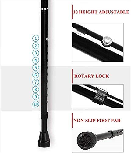 BEABAG Portable Crutch Folding Elbow, Aluminum Alloy, Elbow, Folding Adult Elbow Forearm Crutches, Collapsible Medical Arm Cuff Crutch Walker with Height Adjustable, Portable Lightweight Aluminum A