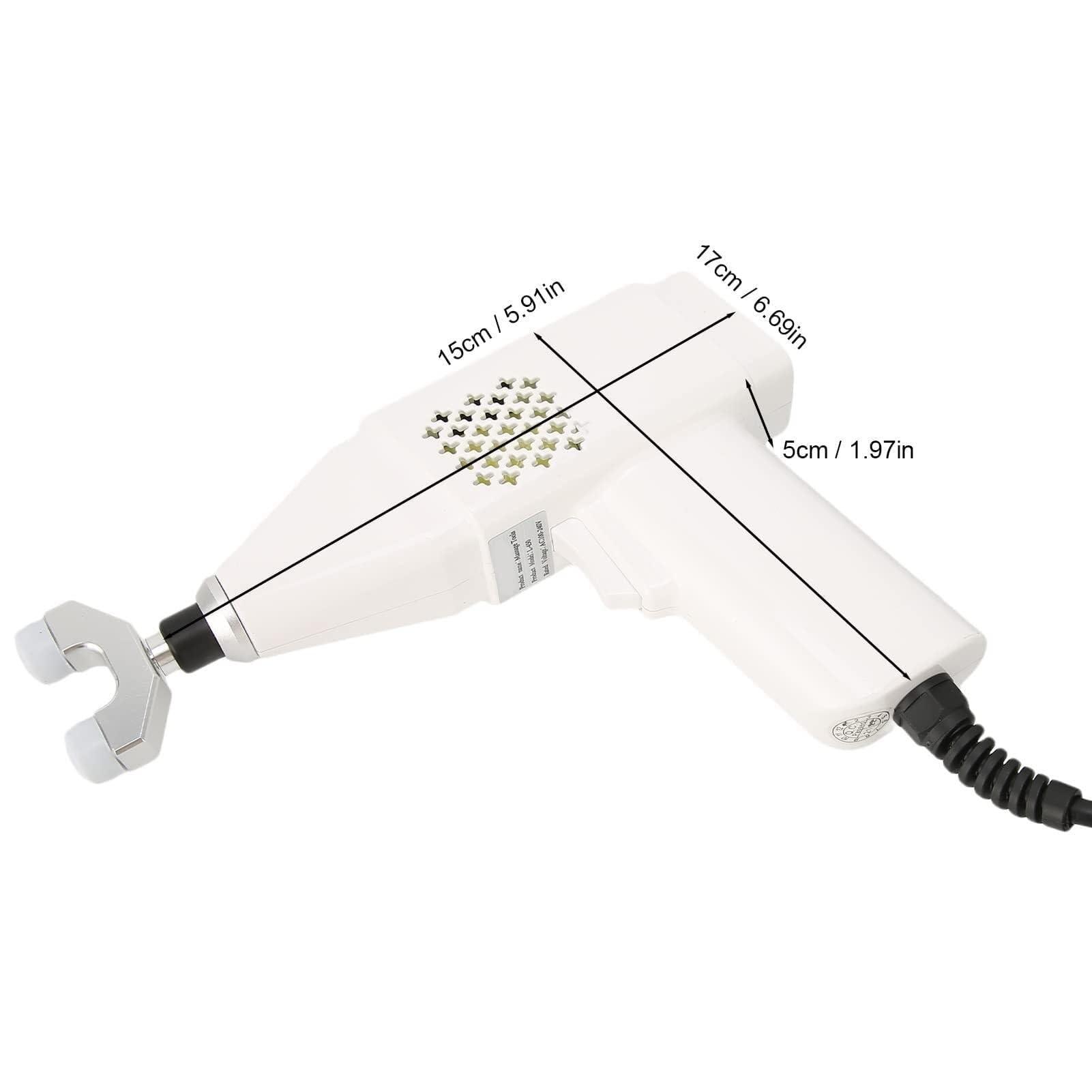 MAHWER Chiropractic Adjusting Tool Instrument Electric Impulse Gun Actuator Massager Professional Massage Equipment Magnetic Therapy Massage Gun (Color : White)