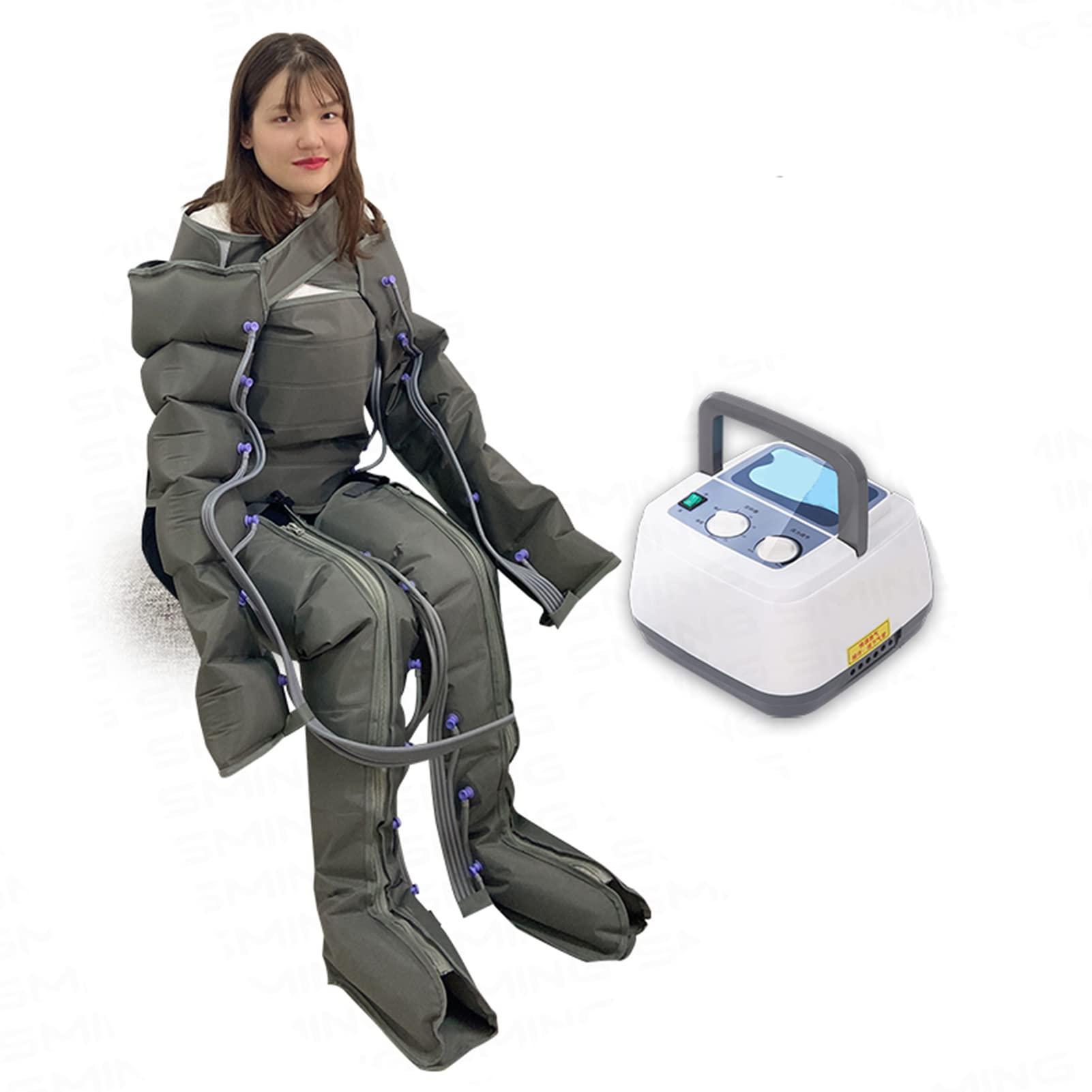 Generic Leg,Waist,Arm Air Compression Massager Recovery Boots Helps for Reduce Swelling,Muscle Relaxation Full Body Pressotherapy Healthcare Rehabilitation Physiotherapy,6 Cavity,Breathable