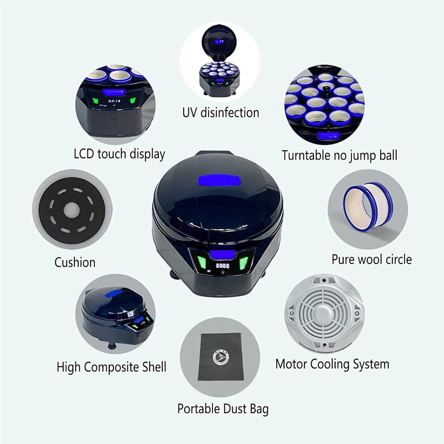 WESLNN WESLNN Billiard Ball Polishing Cleaning Machine, Electronic Ball Clean Machine, 16 Balls Snooker Clean Washing Automatic Pool Ball Cleaner for Chess and Card Entertainment.