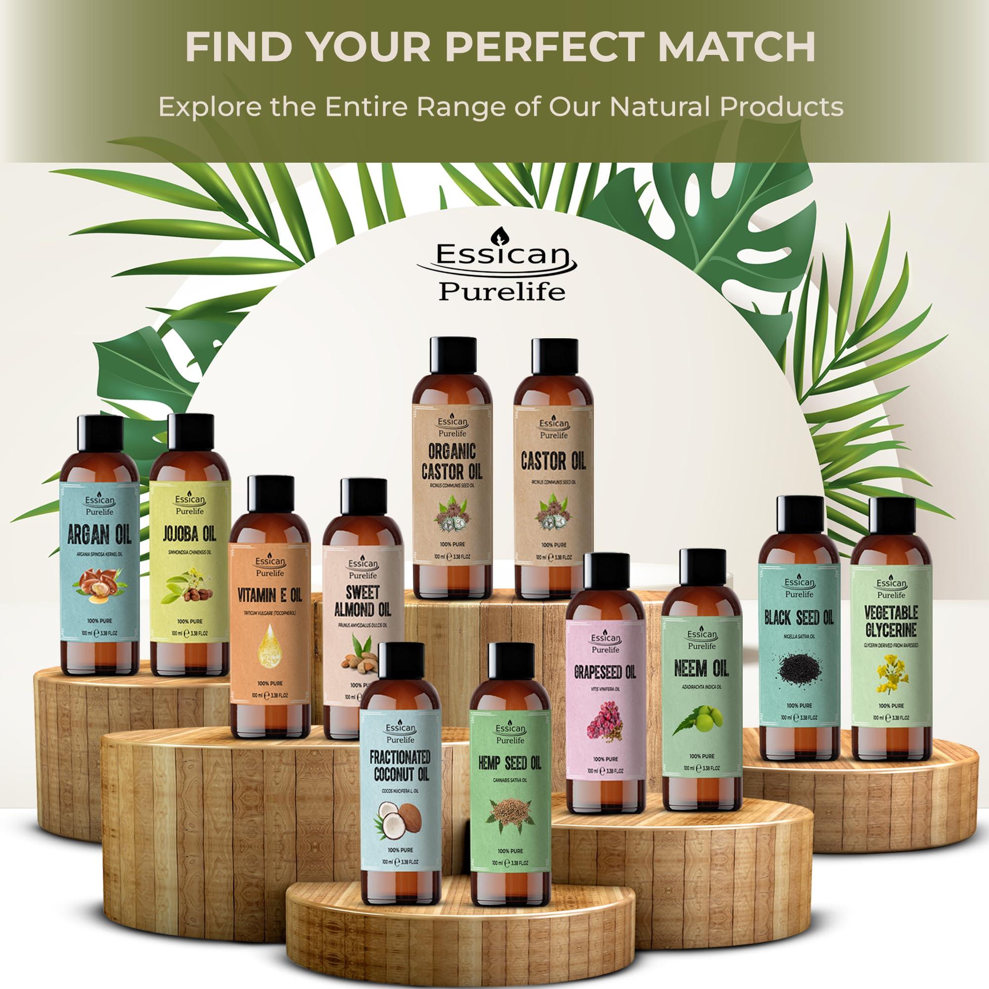 Essican Purelife Vegetable Glycerin for Skin 100ml Vegetable Glycerin for Hair and Face, Glycerine Liquid, Pure Glycerine for Skin, Liquid Glycerin for Skin, Vegetable Glycerine, Glycerin Oil, Pure Glycerine