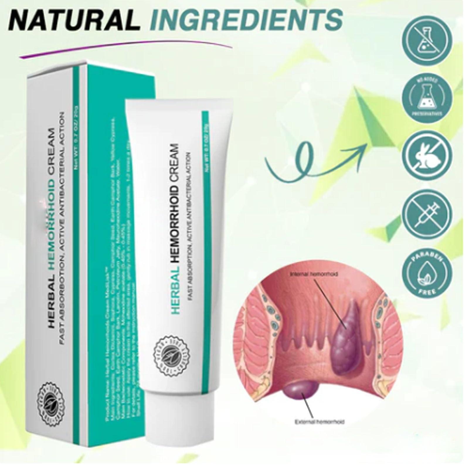 EasPowest Herbal Hemorrhoids Cream MediLisk, MediLisk Herbal Hemorrhoids Cream for Women and Men (3 Pcs*20g)