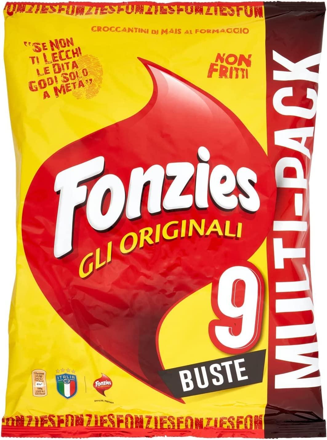 Fonzies 45x Fonzies Corn Snacks Crisps Potato Chips Cheese Flavour 211g (5 9 Portions [23g])