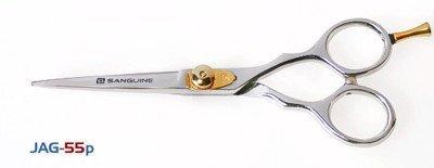 Sanguine Beard Trimming Scissors, Hair Scissors for Moustache Cutting 5 inch - Chrome