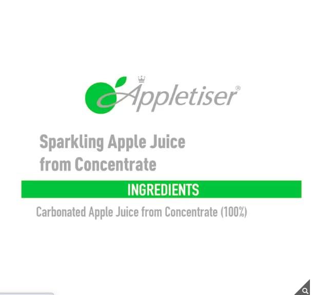 AHG Investment 24 x Appletiser Cans 250ml 100% Apple Juice Lightly Sparkling