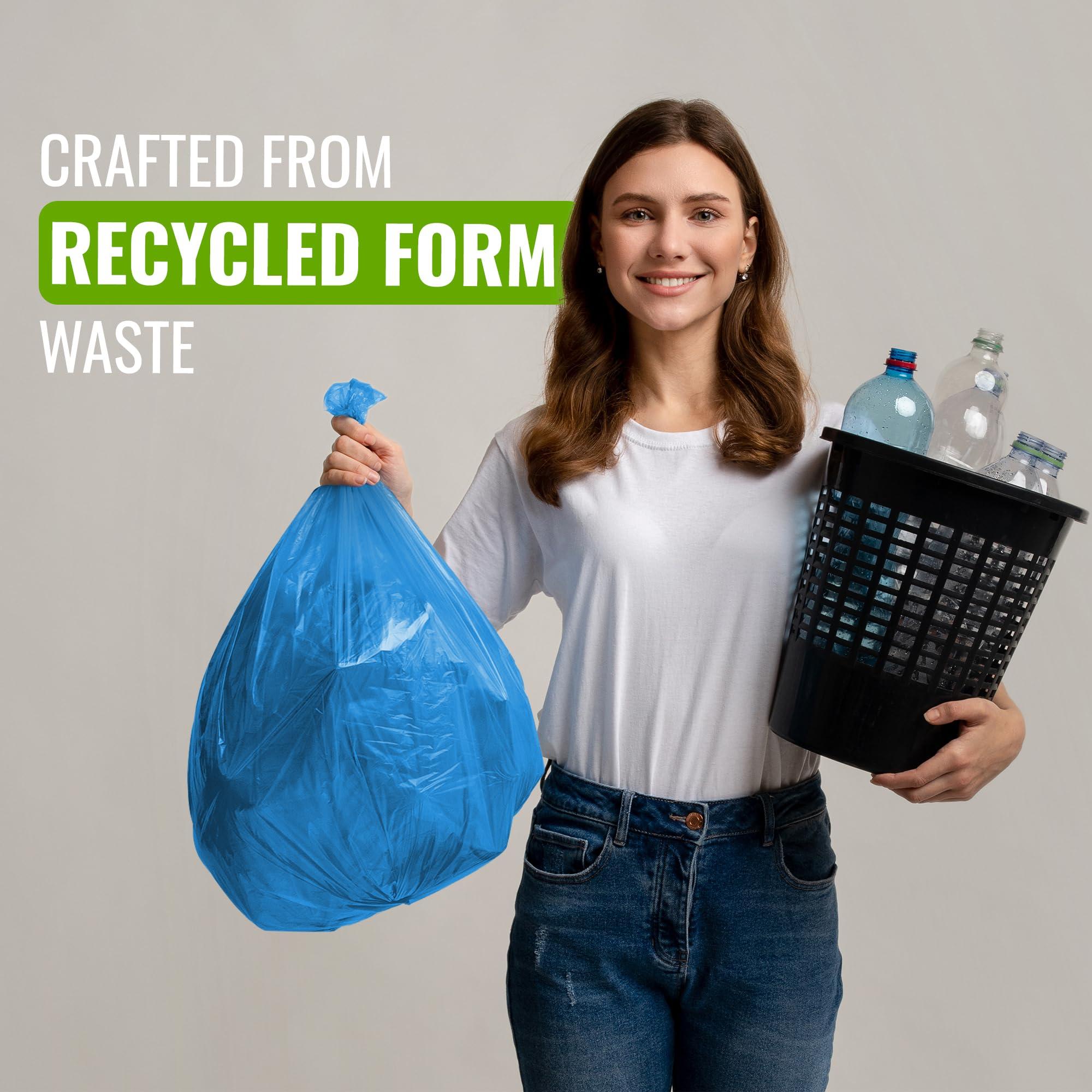 EcoBag EcoBag - 20 Pack Blue Rubble Bags - 40L - 100 Microns - Recyclable Heavy Duty Bin Bags - Leak Resistant Rubble Sacks for Garden, Builders, Caterers, Kitchen, DIY (508 x 762mm)