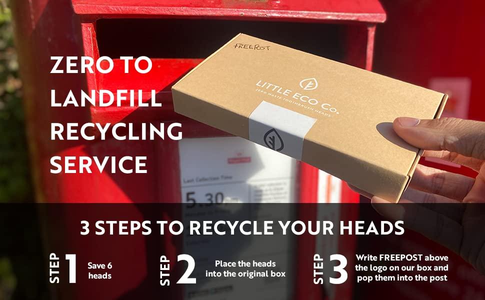 The Little Eco Company The Little Eco Company Recyclable Oral-B Compatible Toothbrush Head Set FREEPOST Recycling Service 6 Pack | Electric Toothbrush Head | Deep Clean & Polish Set