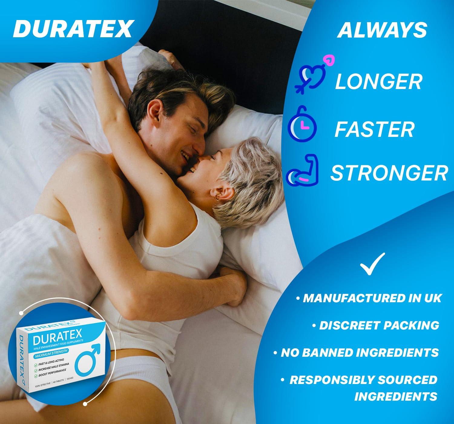 HILMAN DURATEX by Hilman Blue Pills for Men Endurance - Premium Strong 100mg Tablets for Enhanced Stamina Firm Performance Power Booster Herbal Male Food Supplements for Long Lasting (40 Count (Pack of 1))