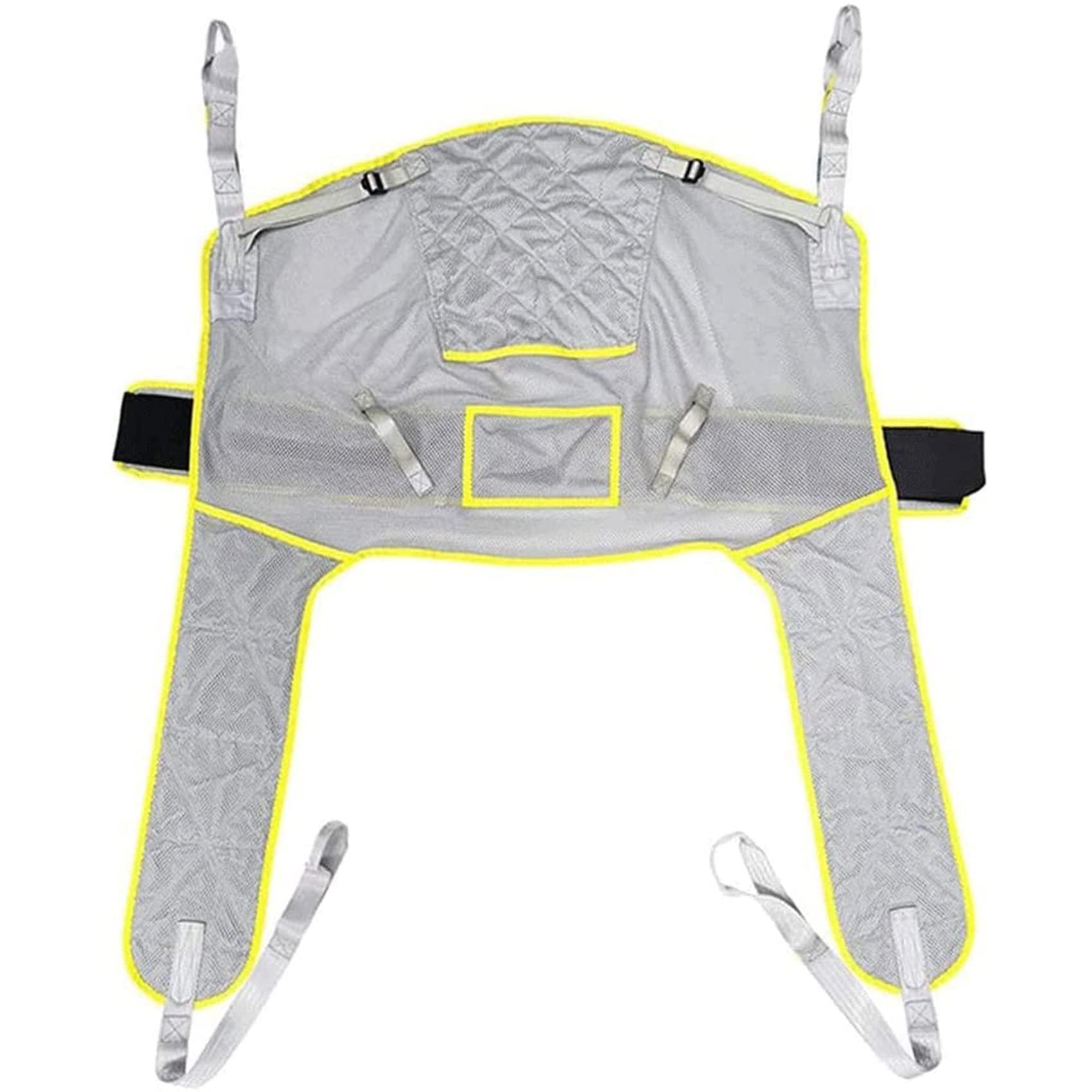 MYENA MYENA Hoist for Lifting Elderly, Deluxe Padded Toileting Patient Lift Sling with Head Support, Divided Leg Shower Sling for Patient Lifts,L
