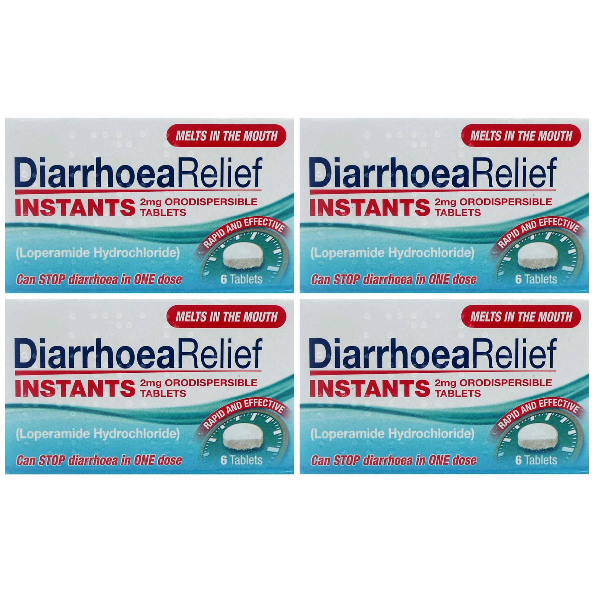 Wilosc Instant Anti Diarrhea Tablets for Adults - 4 x 6s (24) Bundle with a Wilosc Stool Chart