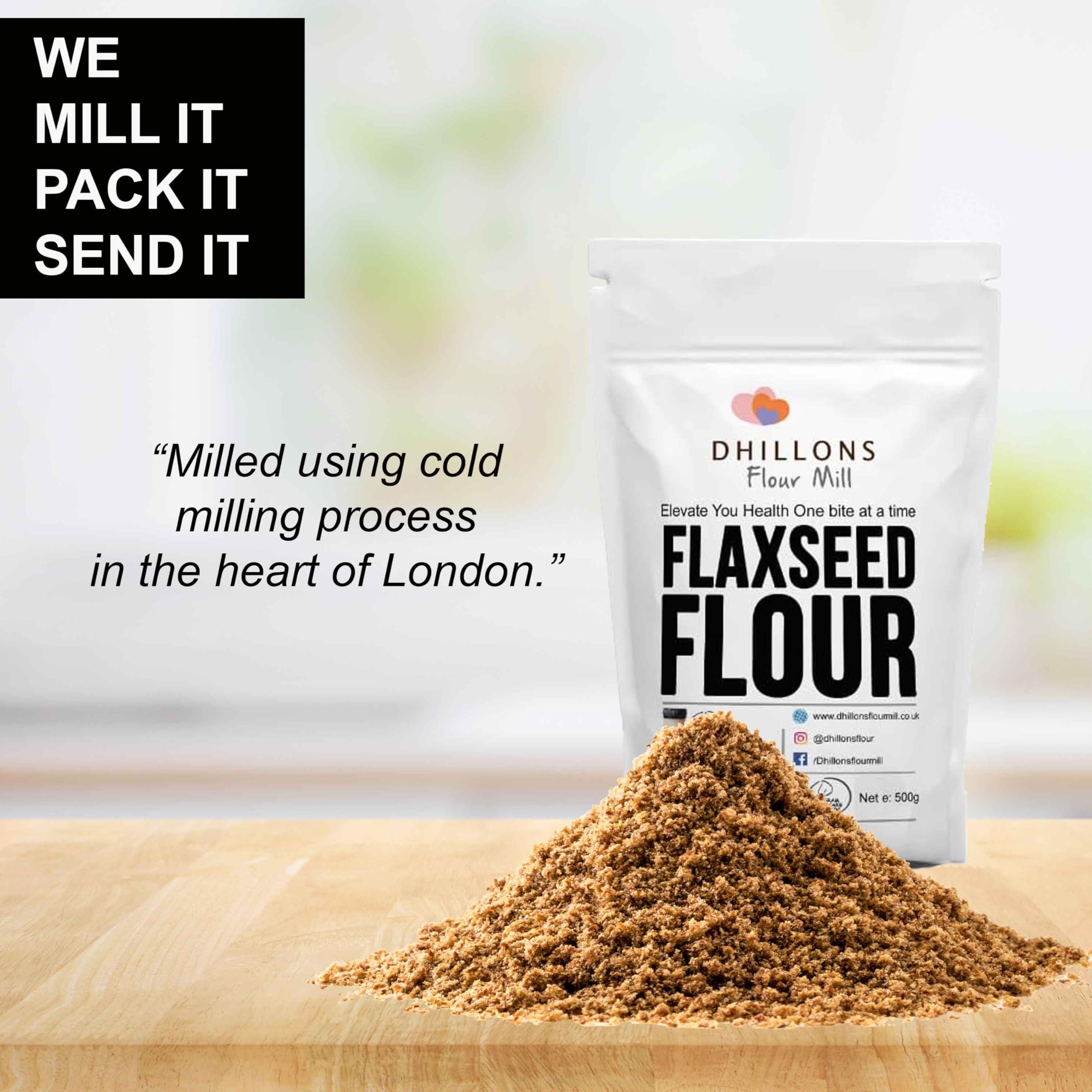 Dhillons Flour Mill Flaxseed milled | Milled Flaxseed increases absorption of nutrients by the body | Great in shakes and for baking | UK Milled | GMO Free | Clean ingredients