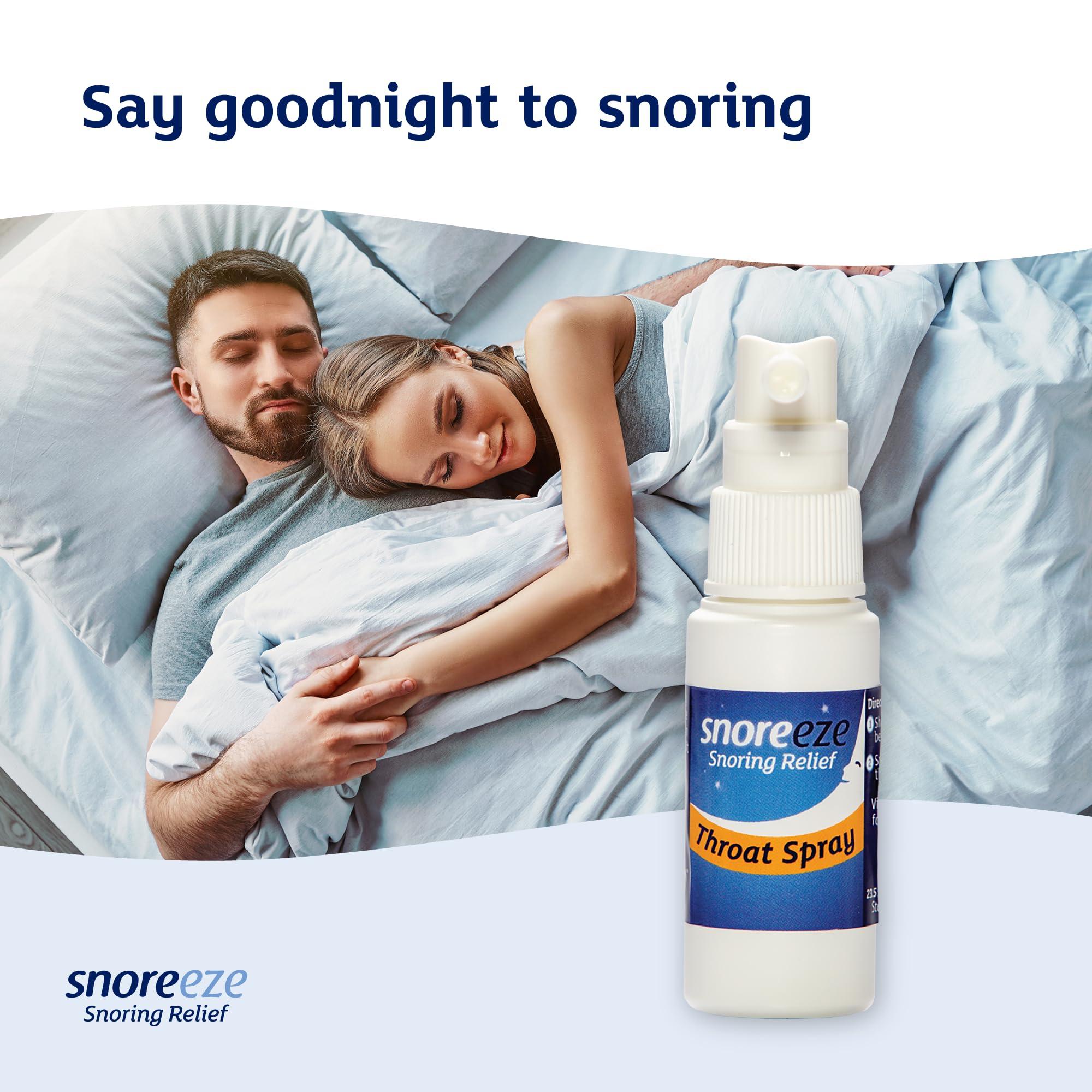 Snoreeze Snoreeze Anti-Snoring Throat Spray - Effective Snoring Aids for Men & Women - Fast Acting Lubricating Thermo Gel - Snore Stopper to Use with Mobile App - 23,5ml, 50 Nights Use