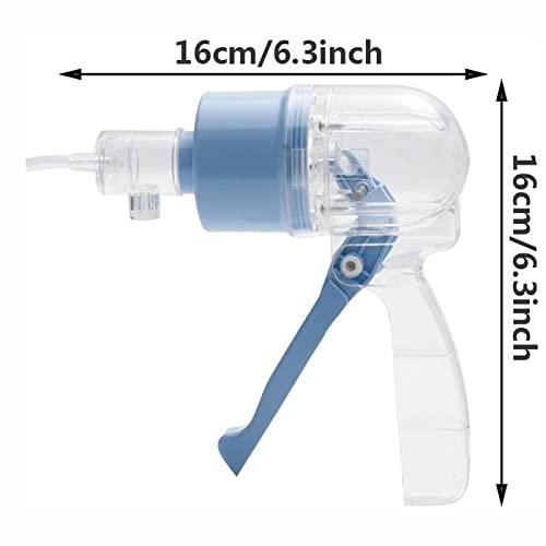 MJZYP Manual Suction Pump, Manual Sputum Suction Device with 2 Pumps, Hand Held Portable Help Mucus Pump, Obstructive Non-Sputum Oxygen Tube for Elderly