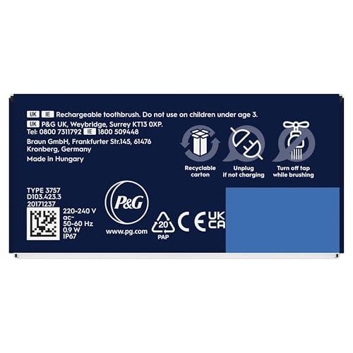 Oral-B Oral-B Vitality Pro Electric Toothbrushes For Adults,1 Handle, 2 Toothbrush Heads, 3 Brushing Modes Including Sensitive Plus, 2 Pin UK Plug, Purple