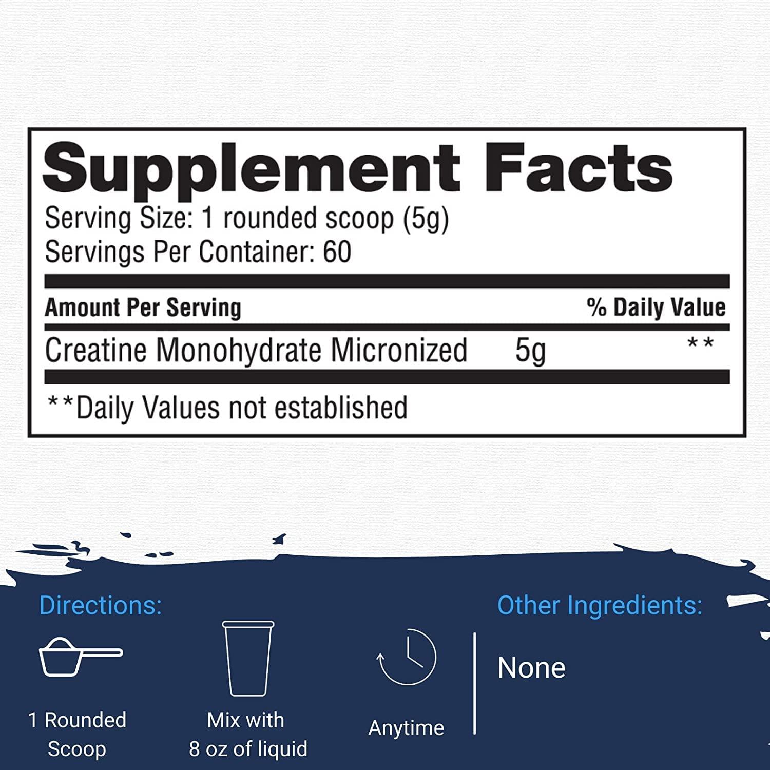 Gaspari Nutrition Gaspari Nutrition Qualitine 300 g Creatine Monohydrate Muscle Size and Strength Powder