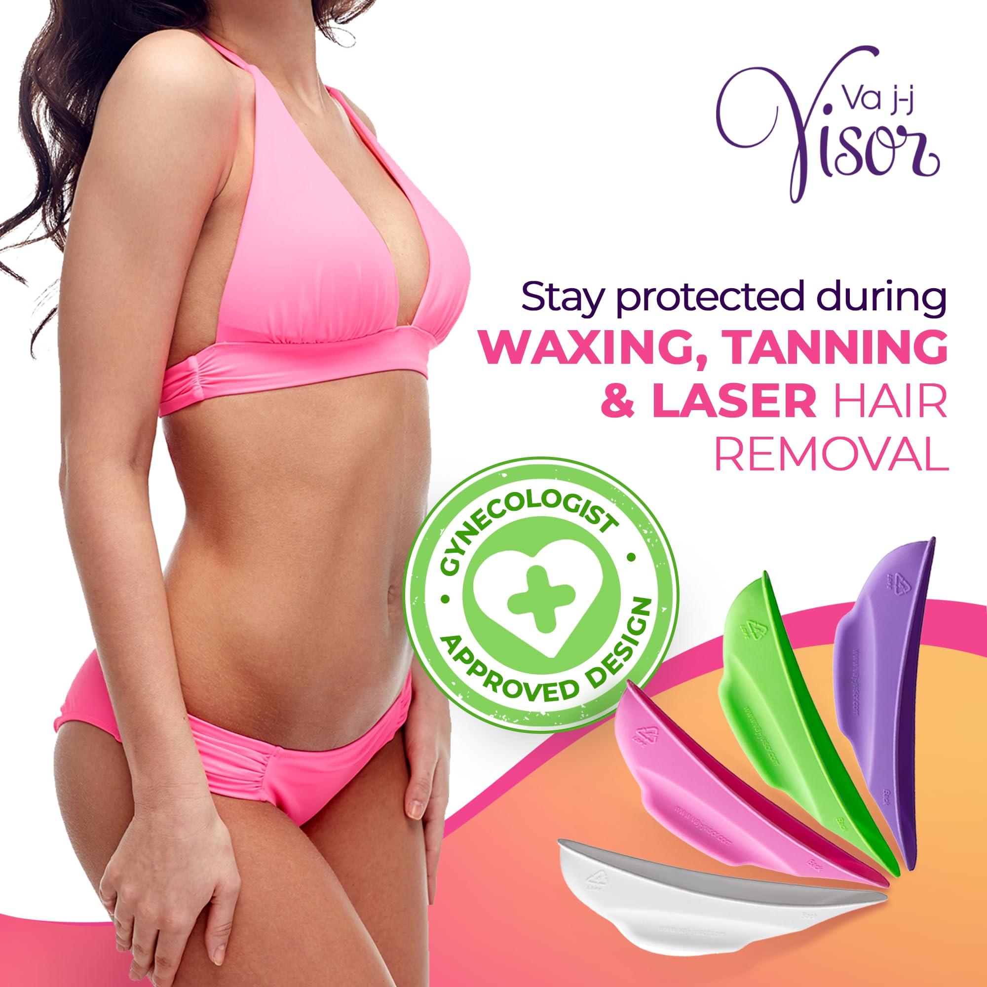 VA J-J VISOR Womens Intimate Area Protection Shield Brazilian Waxing, Laser Hair Removal, Modesty Protection, Depilation Single Pack (Green)