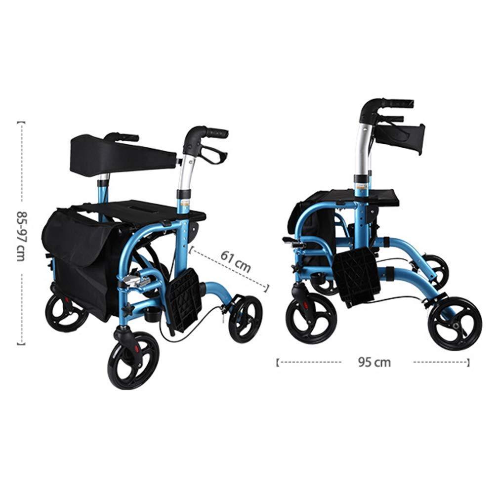 NATWEE Walker,Walker Rollator with Seat, Drive Medical Rollator Walker Foldable, Heavy Duty Rollator Walker Lightweight Quality Aluminum Alloy Used for Seniors,Blue It's so Kind of You