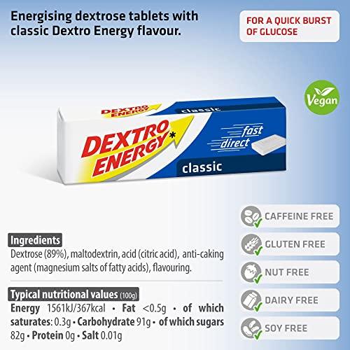 Dextro Energy Dextro Energy Classic Tablets, 47 g, Pack of 24, Energy Tablets, for a Quick Burst of Glucose