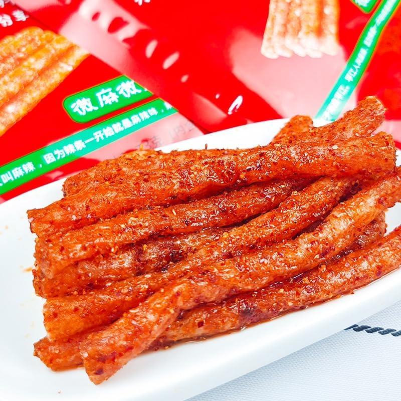 wasailuo Chinese Mala Latiao,Super Spicy Stick,Nostalgia Spicy Strip,Small Gluten,Instant Classic hot&Spicy Flavor Chinese Special Snack Food,Delicious Snack,Vegan,Snack Gifts (Taste Mix,10 bag)