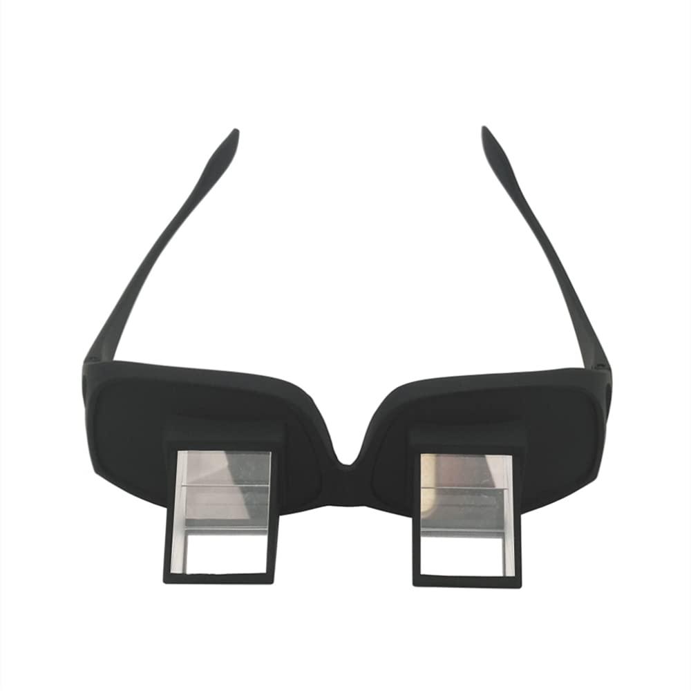 heeguosons Lazy Readers Glasses, Bed Prism Spectacles Horizontal Mirror Lazy Glasses Lazy Eye Glasses for Laying Down Reading, Watch TV, Play Phone Games in Bed