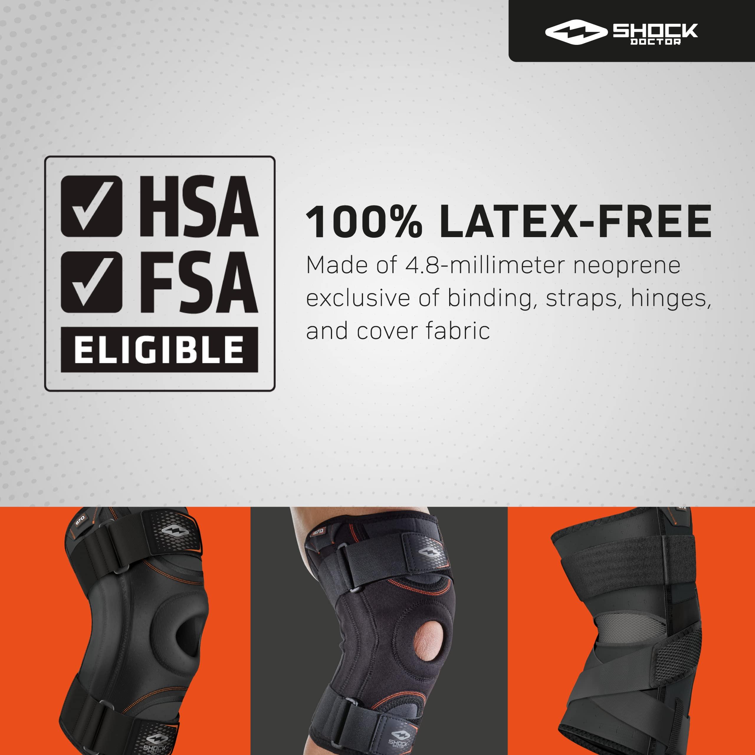 Shock Doctor Shock Doctor - Meniscus and Ligament Knee Brace - M - Sports Knee Brace - Knee Protection - Prevents Injuries and Relieves Pain - Secure Support - Crossfit Knee Braces - (870)