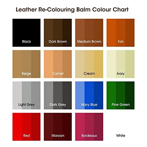 Furniture Clinic Furniture Clinic Leather Recolouring Balm - Leather Colour Restorer for Sofas, Leather Colour Repair for Faded & Scratched Leather Upholstery, Car Seats, Shoes and Clothing - 16 Colours (Ivory)