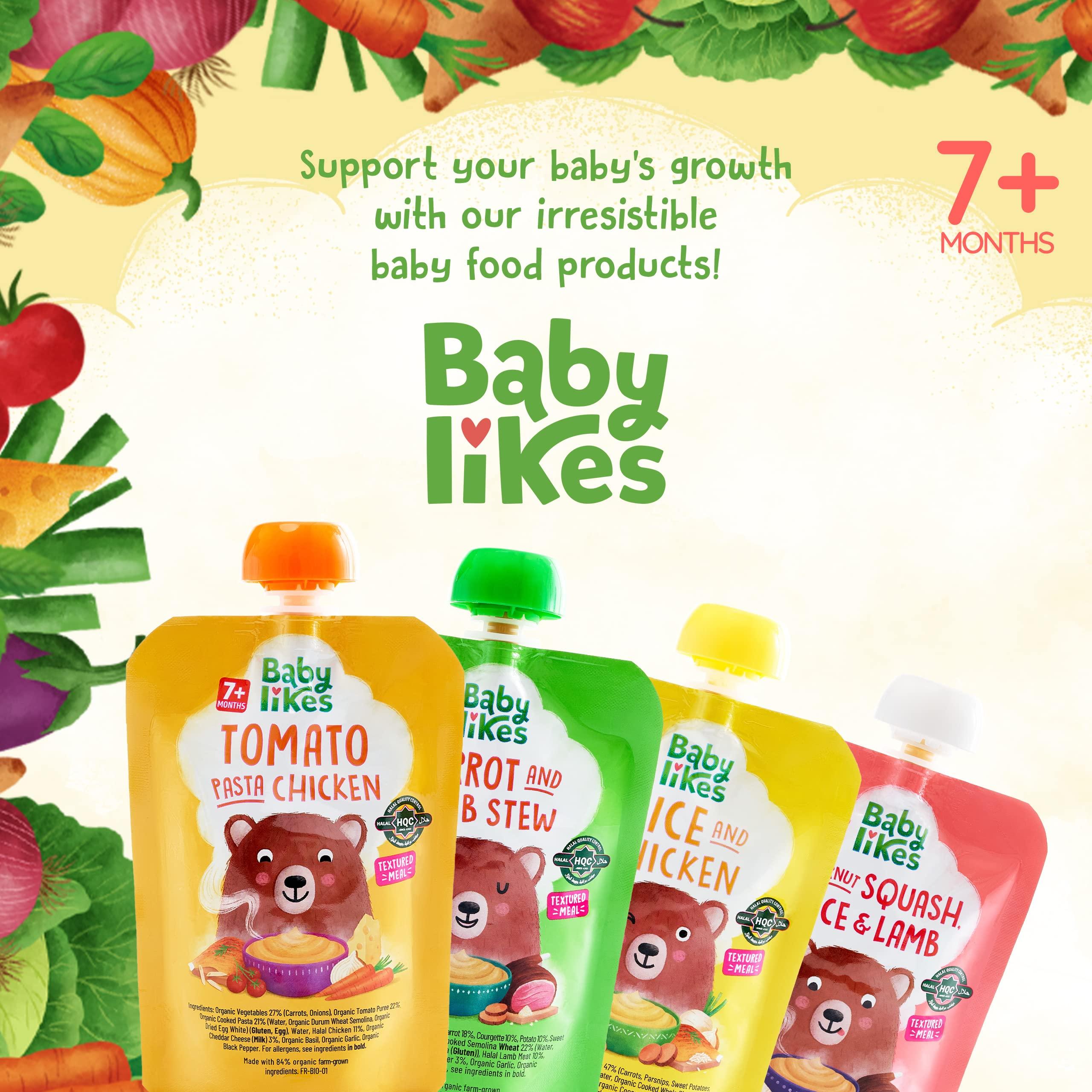 Baby Likes Baby Likes Halal Organic Baby Meals Mixed Combo Pack from 7 months 4 x 130g