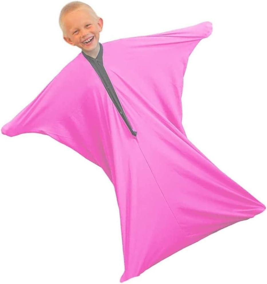 BANTASE Sensory Body Sock for Autism/ADHD Sensory Needs, Body Sock Full-Body Wrap to Relieve Stress, Self-Calming, Relaxing 3-18 Years Old(Rosa,L)