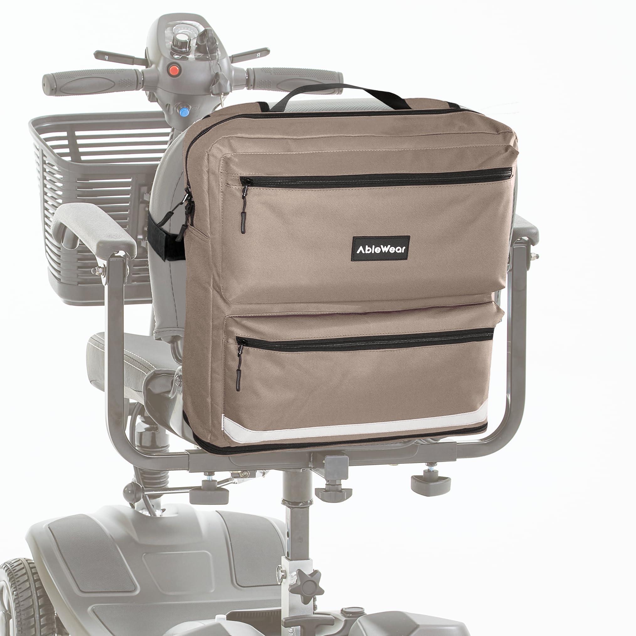 AbleWear AbleWear Grey Mobility Scooter Bag - Expandable Storage | Disability Aids | Electric Mobility Scooter Bag