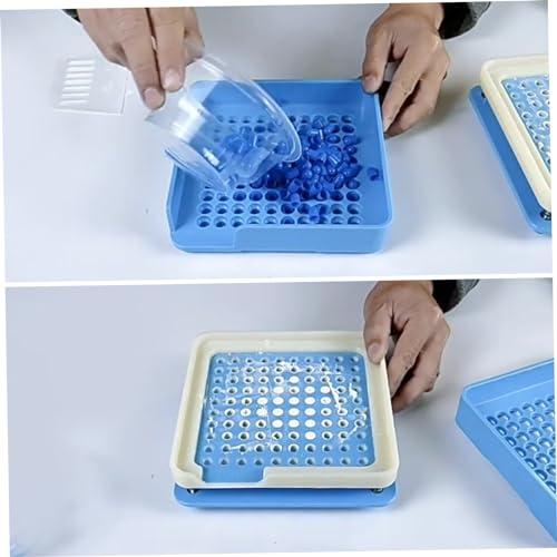 Dorccsi Capsule Filling Machine Capsule Filling Kit Empty Pill Capsules 100 Holes Manual Capsule Filling Tray with Spreader Empty Capsule Filler for Hospital Clinic Laboratory and Home Use