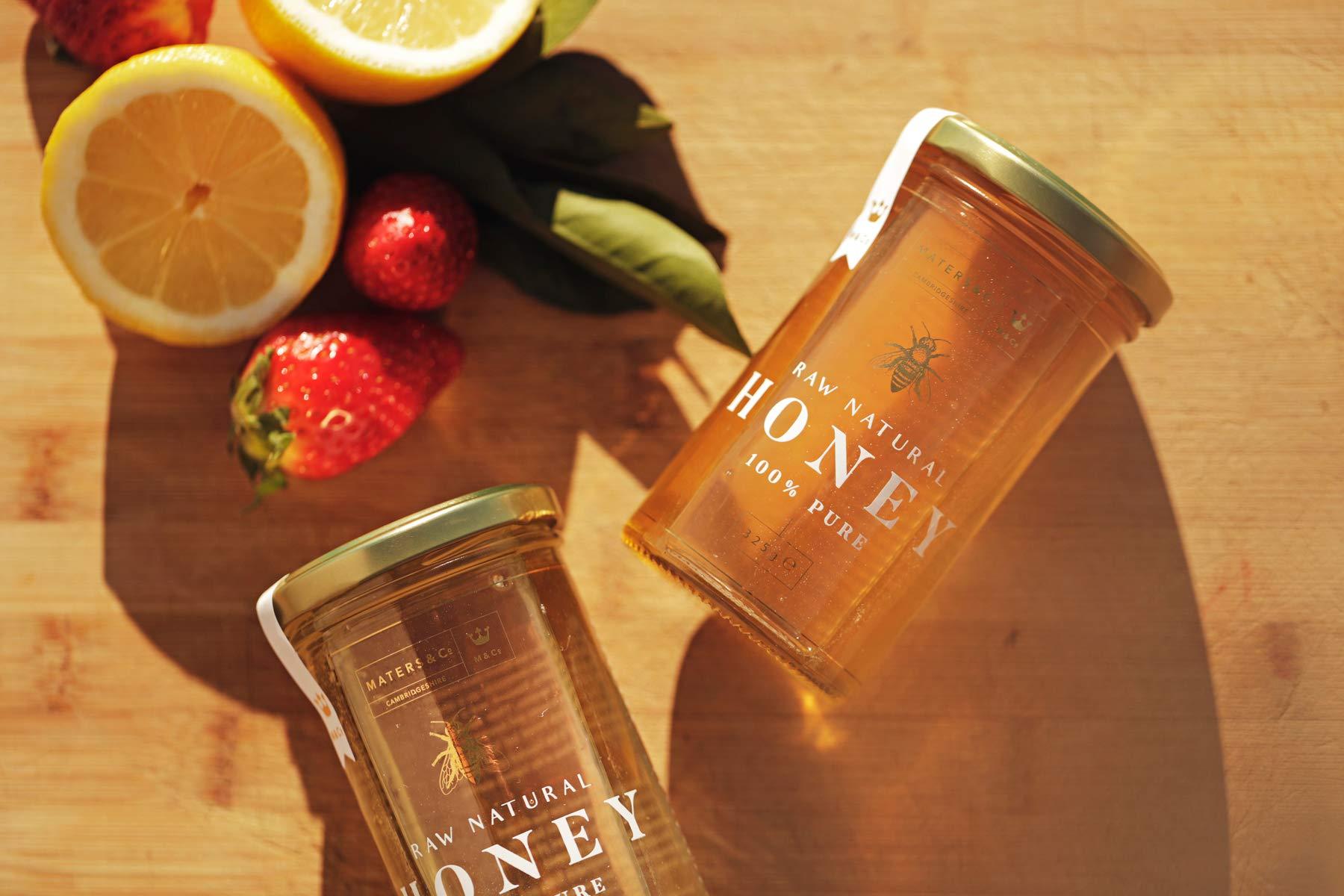 MC M & Co Maters & Co Cambridgeshire Maters & Co Unpasteurised 100% Pure Cambridgeshire Summer Honey (325g jar) British Sustainable Honey as Featured in The Evening Standard and Tatler