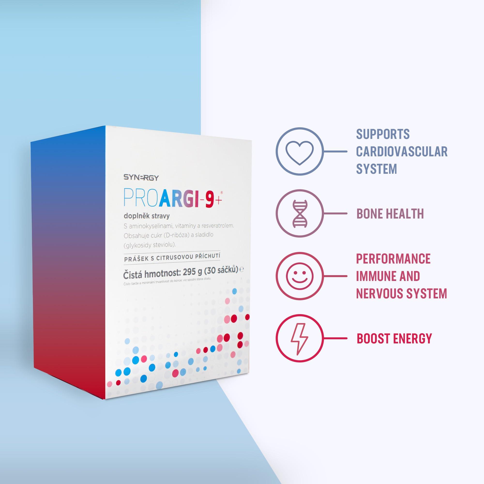 Synergy Worldwide Synergy Worldwide ProArgi 9+ 295 g | 5000mg L-Arginine and 200mg L-Citrulline Supplement with Vitamins C, D3, K, B6, and B12 | Enhance Cardiovascular and Circulatory Health | 30 Sachets