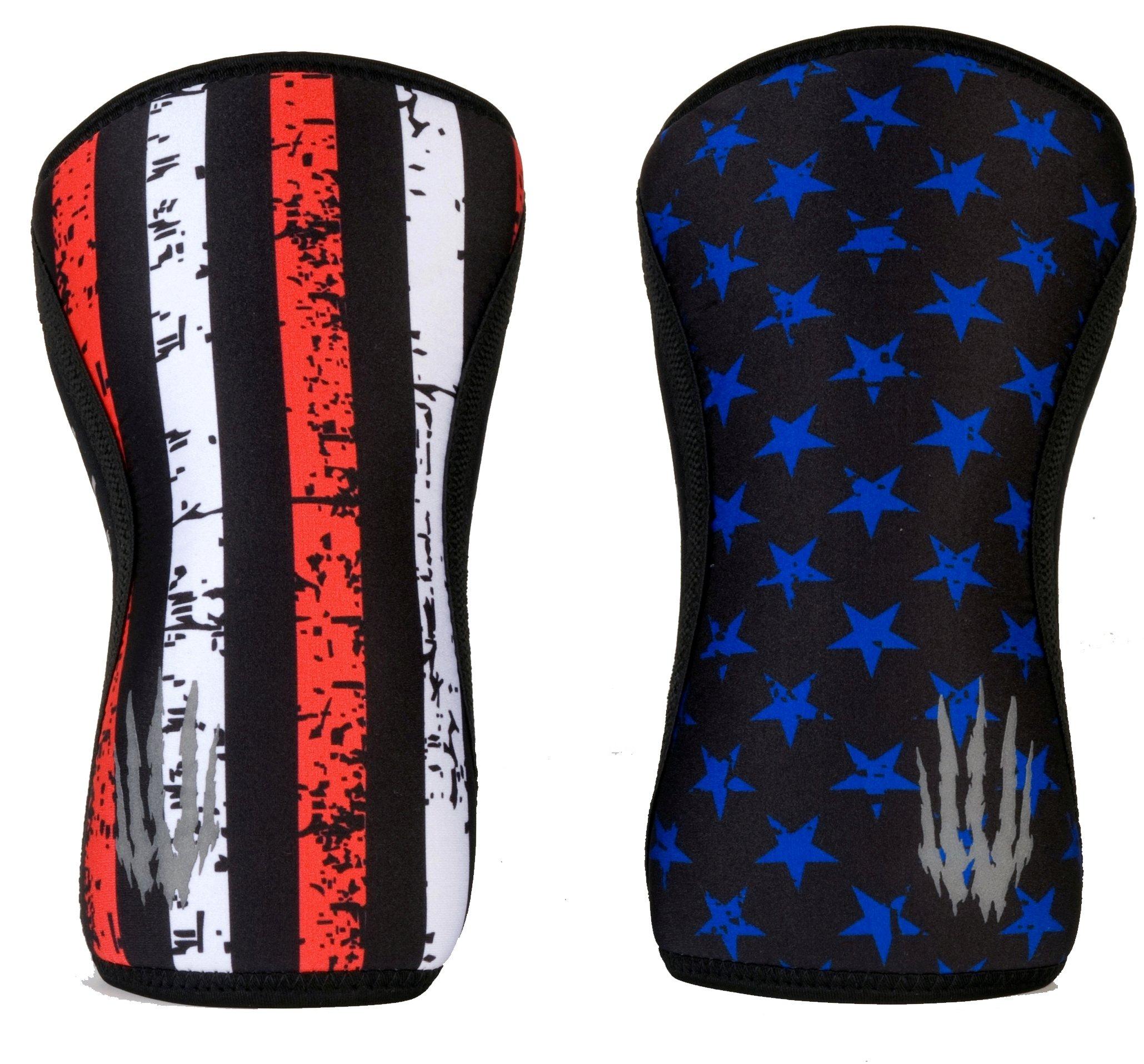 Bear KompleX Bear KompleX Compression Knee Sleeves, Fitness & Support for Workouts & Running. Sold in Pairs-Cross-fit Training, Weightlifting, Wrestling, Squats & Gym Use. 5mm&7mm Thick, Multicolor Options