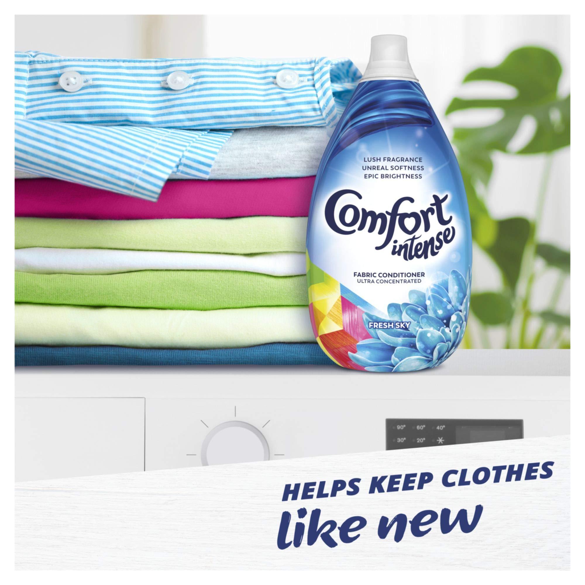 Persil Persil Bio Washing Detergent Capsules and Comfort Intense Fresh Sky Fabric Conditioner 3 month supply Perfect Clean Laundry Bundle 50 Washes