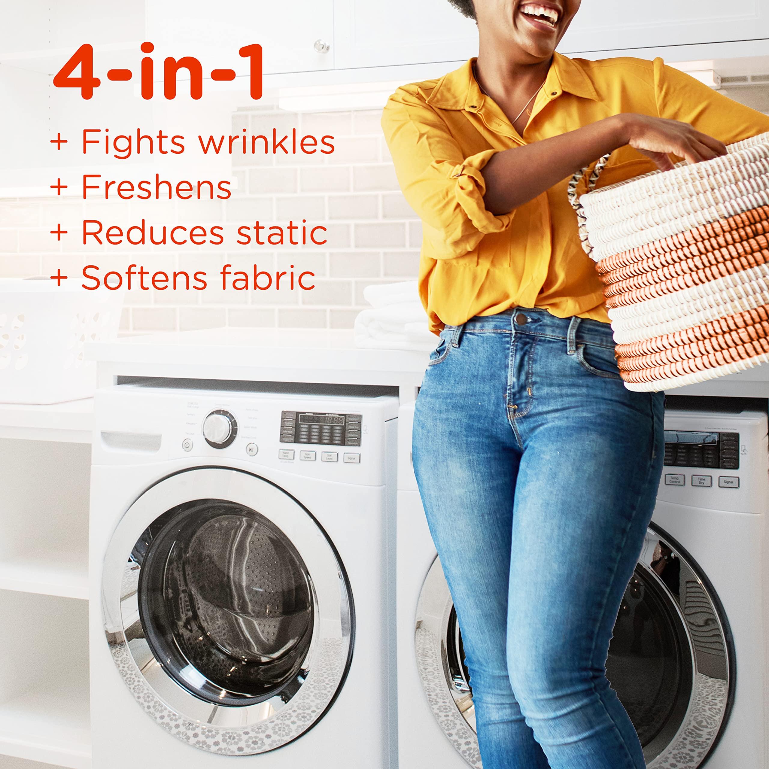 Bounce Bounce WrinkleGuard Mega Dryer Sheets, Fabric Softener and Wrinkle Releaser Sheets, Outdoor Fresh Scent, 120 Count (Pack of 2, 60 Count Each)